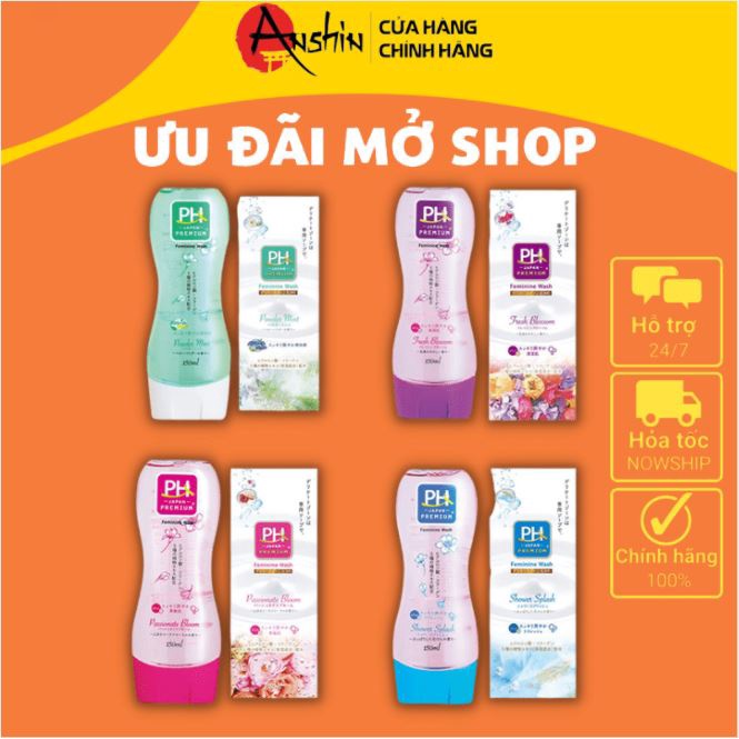 Dung dịch vệ sinh phụ nữ PH Japan Premium 150ml - Anshin