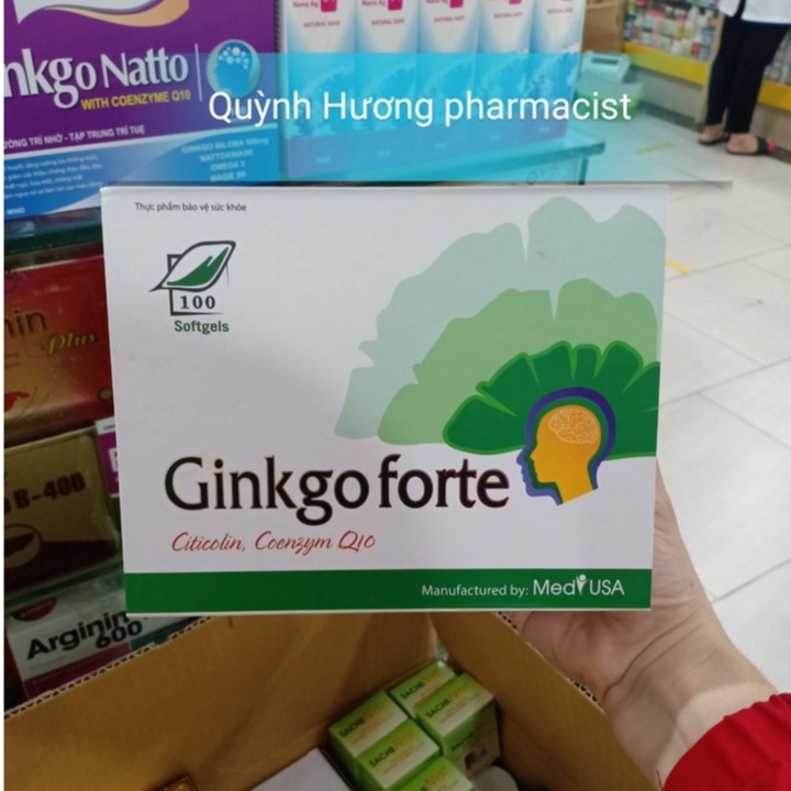 Viên uống GINKGO FORTE hộp 100 viên giúp tăng cường trí nhớ