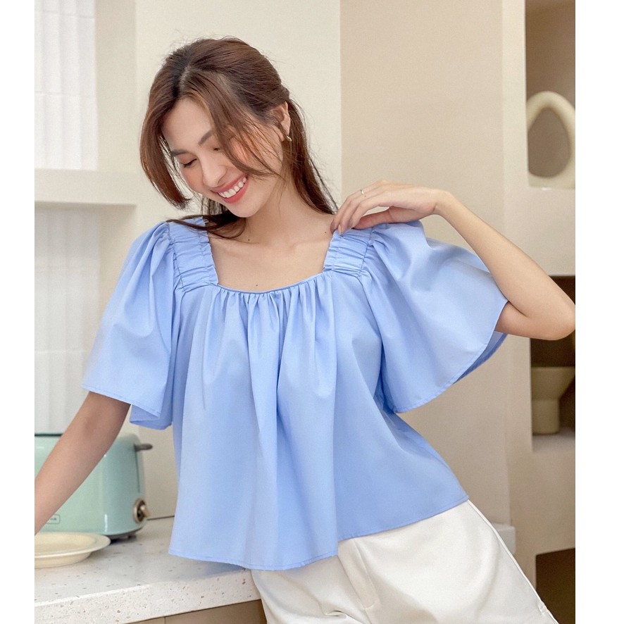Áo babydoll bản thun vai MIEU - HM26