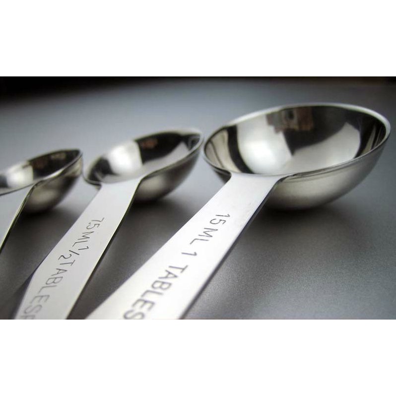 Bộ Muỗng Đong Pha Chế, Làm Bánh INOX 4 Cái