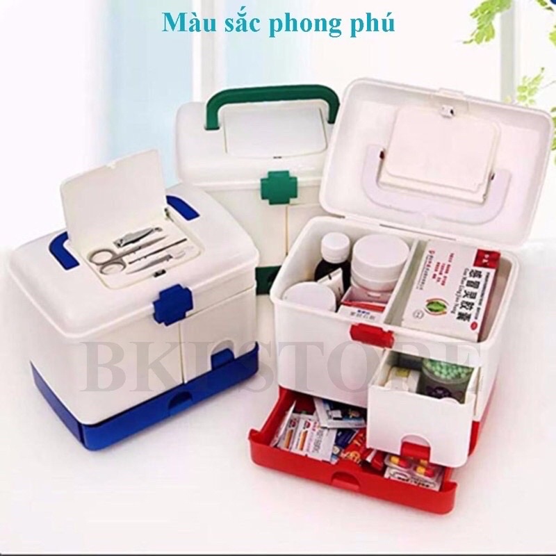 Tủ đựng thuốc gia đình, hộp đựng thuốc nhiều ngăn tiện lợi size to