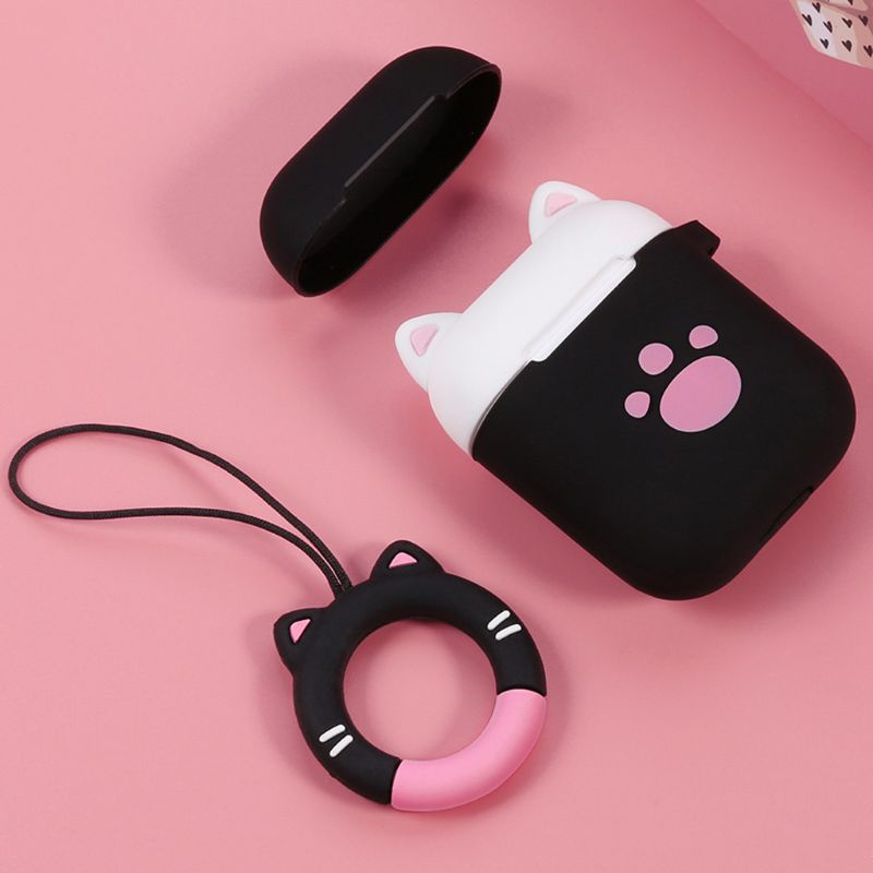 Vỏ Bọc Silicone In Họa Tiết Dành Cho Hộp Sạc Tai Nghe Airpods 1 2