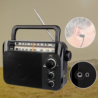 Radio Retekess TR604 FM / AM 2 Băng Tần Có Thể Sạc Lại Với Giắc Cắm Tai Nghe 3.5mm Cho Người Già