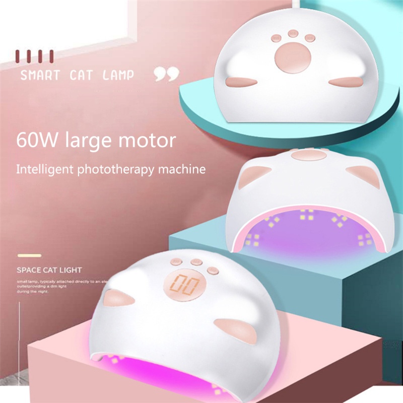 Đèn LED UV 60W Hong Khô Sơn Móng Tay Phong Cách Mèo Kèm Dây Cáp USB