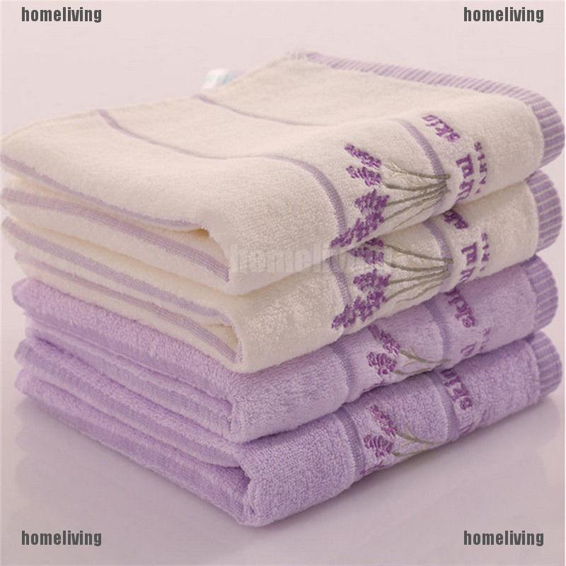 Khăn Tắm Cotton Thêu Hoa Oải Hương Mềm Mại