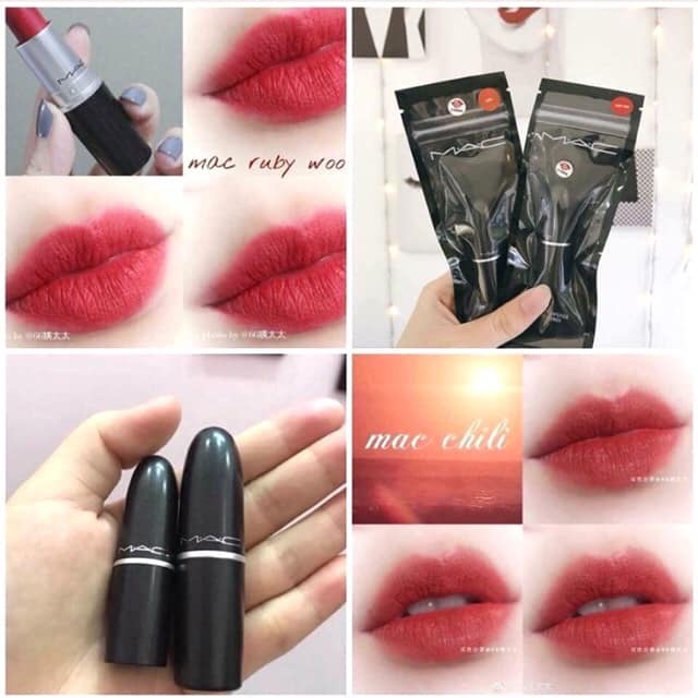 Son MAC Chili và Ruby Woo mini