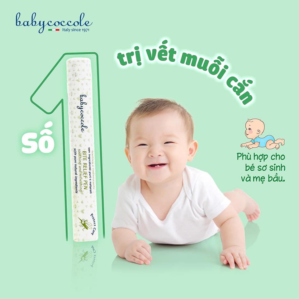 Bút chấm muỗi đốt cho bé Babycoccole Ý 0m+, bút chấm vết côn trùng cắn 10ml- Monnie Kids