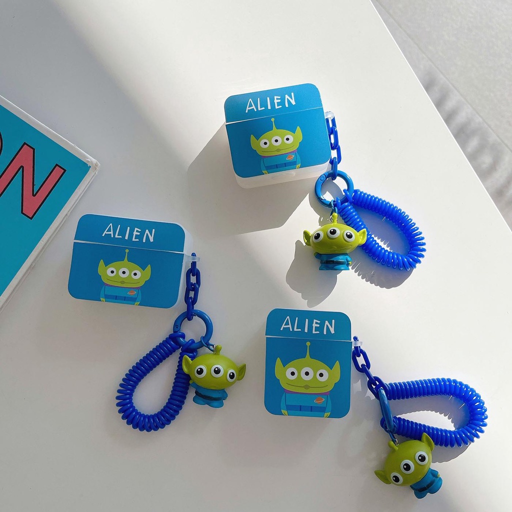 Vỏ Bảo Vệ Hộp Sạc Tai Nghe Bluetooth AirPods 1 2 pro 3 2021 gen3 Bằng Silicon Hình Toy Story Dễ Thương Kèm Móc Khóa