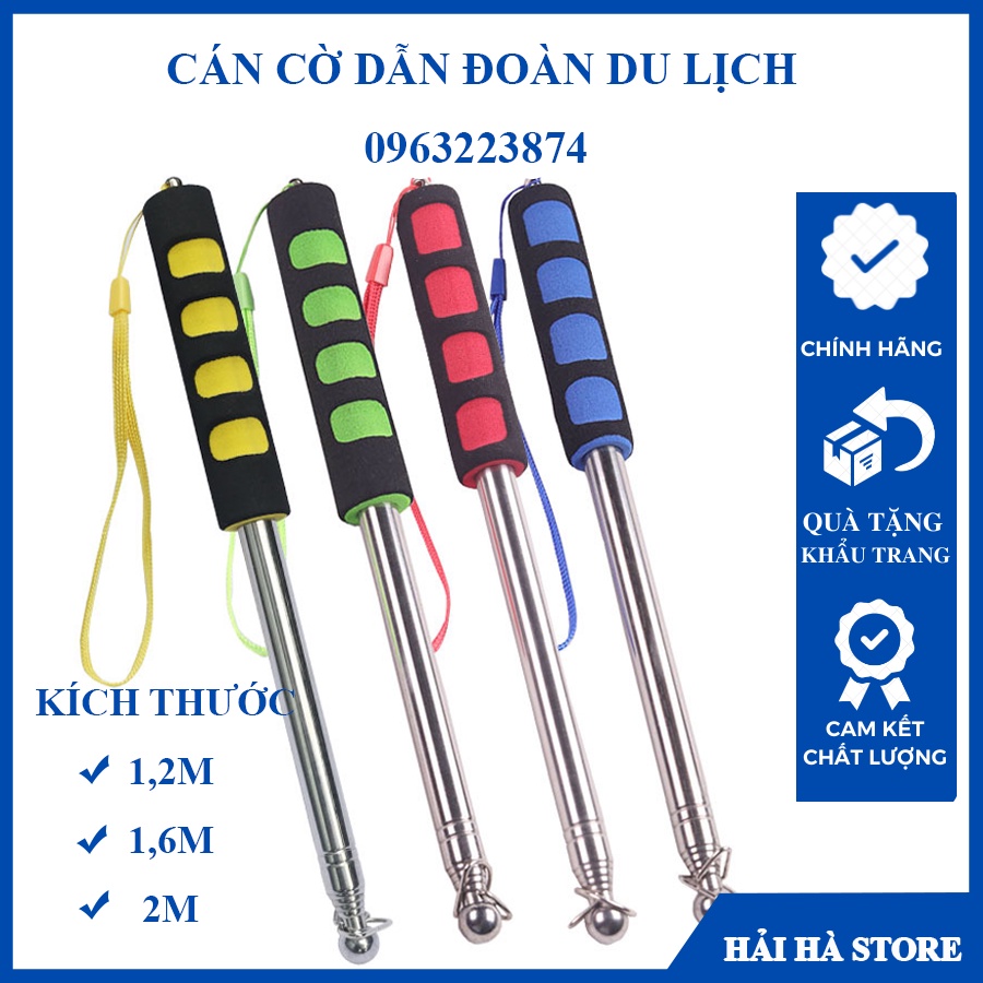 Cán cờ du lịch , cán cờ đi tour 1,2m, 1,6m, 2m đầu sắt
