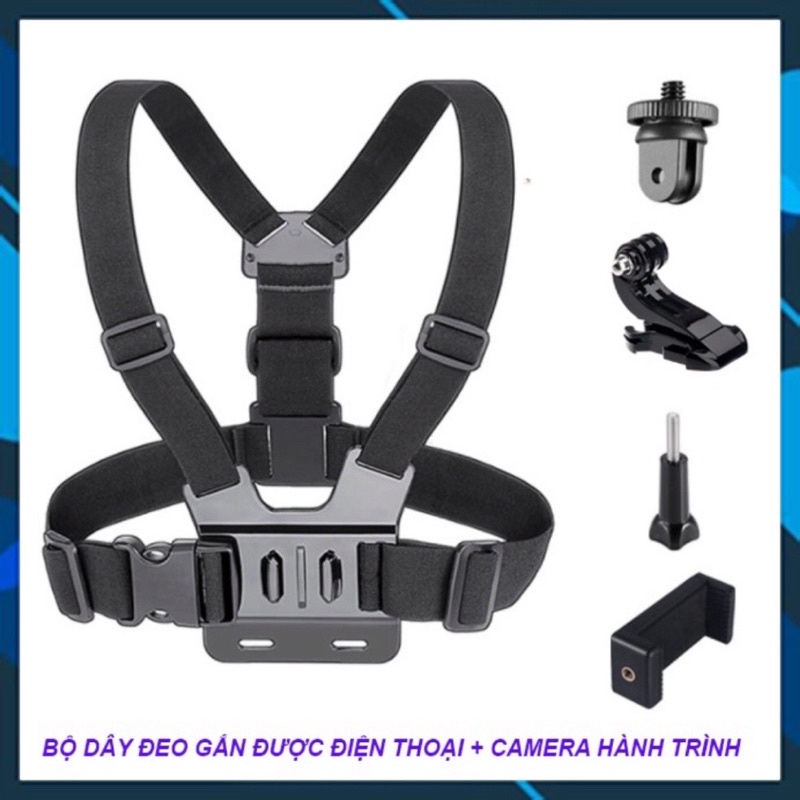 Full bộ dây đeo ngực gắn điện thoại cam hành trình xem map