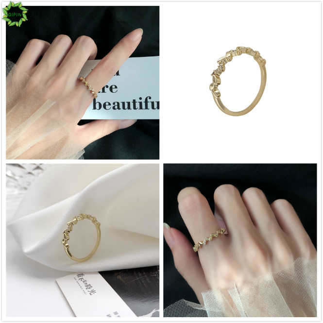 Nhẫn hình lá lúa mì đơn giản hợp thời trang dành cho nữ