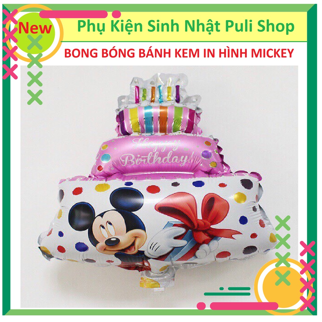 BONG BÓNG HÌNH BÁNH KEM CHUỘT MICKEY TRANG TRÍ SINH NHẬT GIÁ RẺ SỐ 1