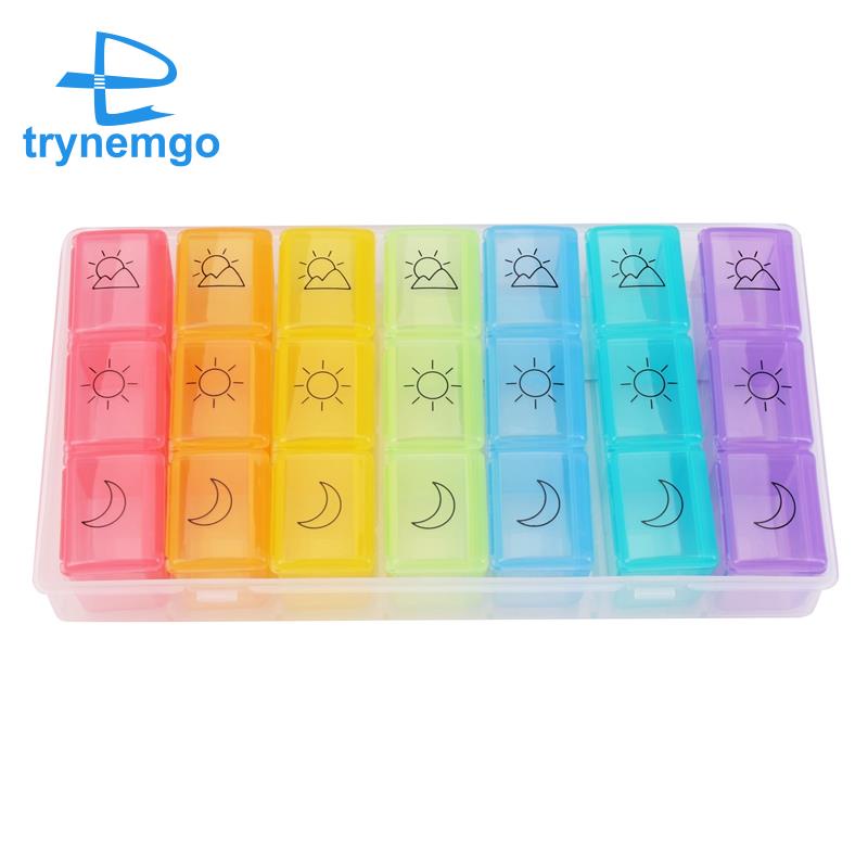 [Hàng mới về] Hộp đựng thuốc 3 ngăn 7 ngày tiện dụng mang đi du lịch