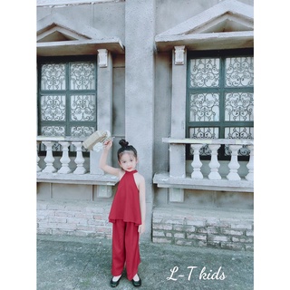 Bộ lụa quần xuông bé gái