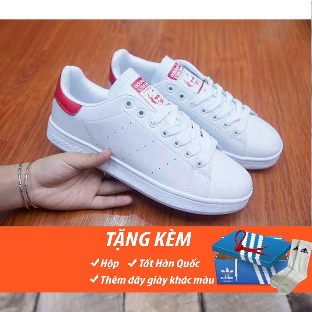 [FREE SHIP + FULL BOX]  Giày Stan Smith gót đỏ giá rẻ