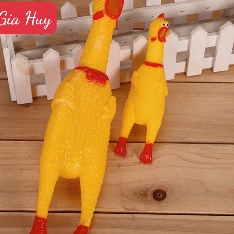 Gà la hét - Đồ chơi gà la hét cho chó mèo - Đồ chơi chó mèo kêu chíp chíp giahuypetshop