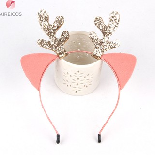 Bờm cài tóc noel sừng lấp lánh dễ thương