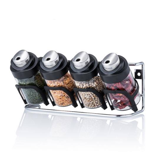 Set gia vị 4 món thủy tinh (120ml) chịu nhiệt Lock&Lock - LLG843