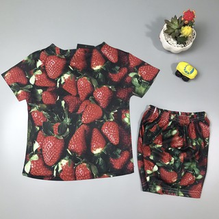 Set đồ bộ Trái Dâu cho bé 10-40 ký