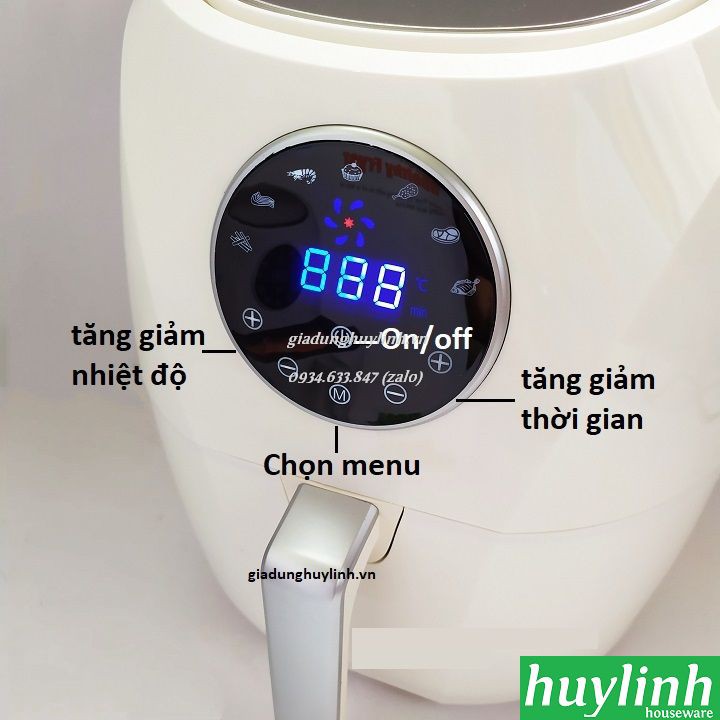 [Mã ELHAMS5 giảm 6% đơn 300K] Nồi chiên không dầu điện tử Perfect PF-D88 - 5 lít