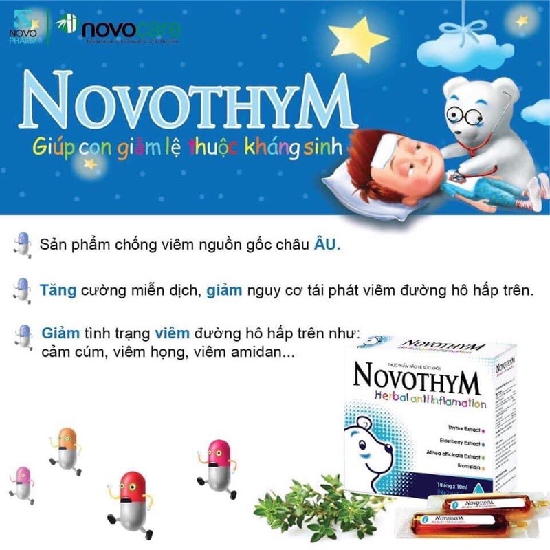 Novothym - giúp con giảm lệ thuộc kháng sinh
