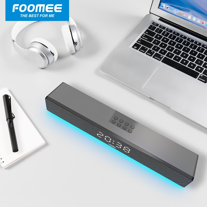 Loa Bluetooth FOOMEE HH17 Pro - Kết Hợp Đồng Hồ Báo Thức, Thẻ Nhớ, Đèn Led-Pin 1200 mAh- Bảo Hành 1 đổi 1 trong12 tháng