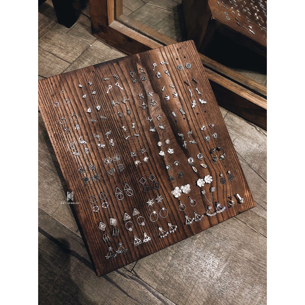 Bông Tai Bạc Nữ 925-Hình Oval Vintage- KaT Jewelry