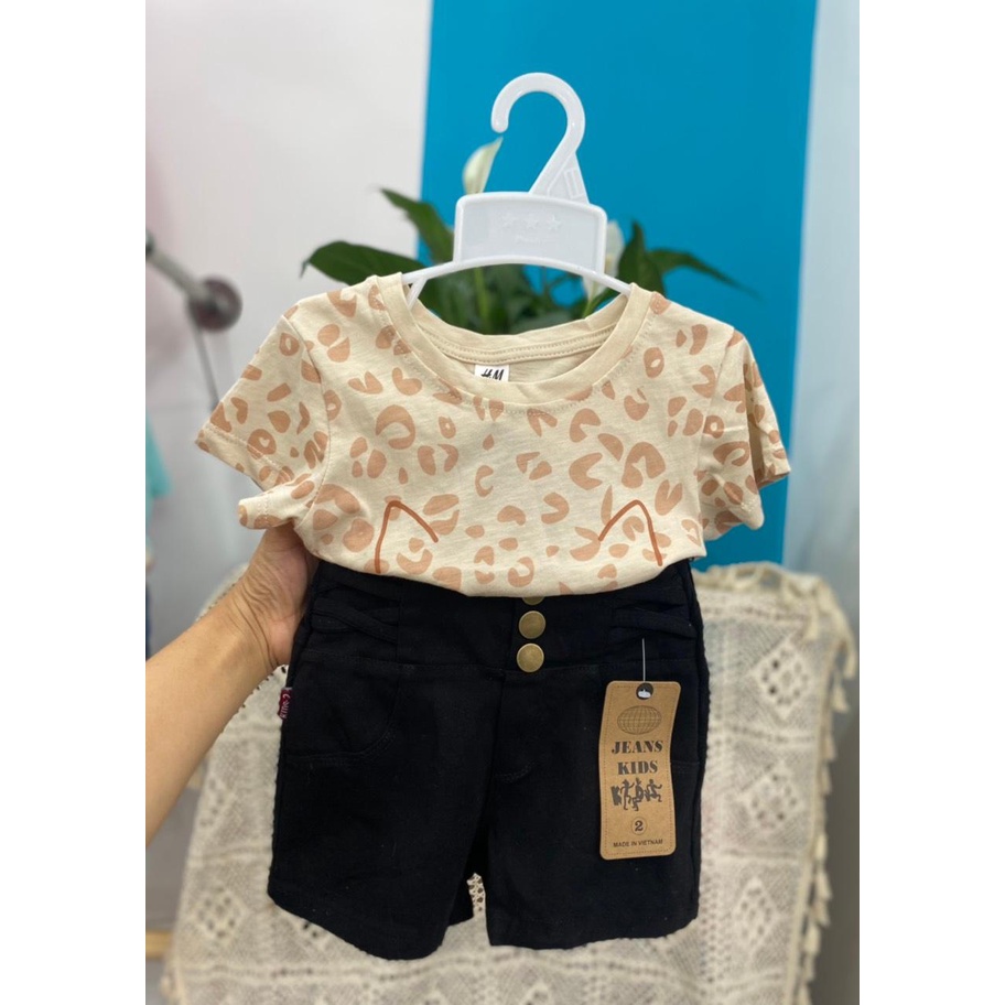 Quần jeans short bé gái nhiều màu Shushibaby