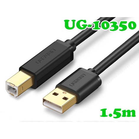 Cáp USB 2.0 máy in 3m Ugreen 10351 đầu cáp mạ vàng chính hãng