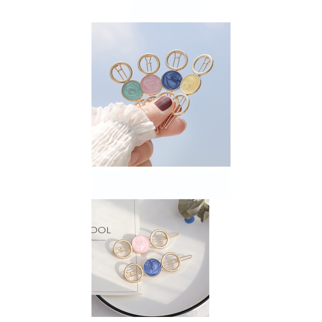 Kẹp tóc thời trang 3 hình tròn KAH87 cao cấp xuất Hàn