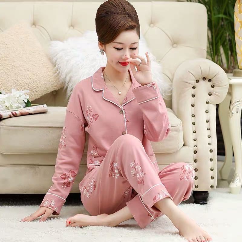 Bộ đồ ngủ dành cho phụ nữ trung niên và cao tuổi lót lông cừu san hô dày ba lớp bà mẹ ông già bằngK