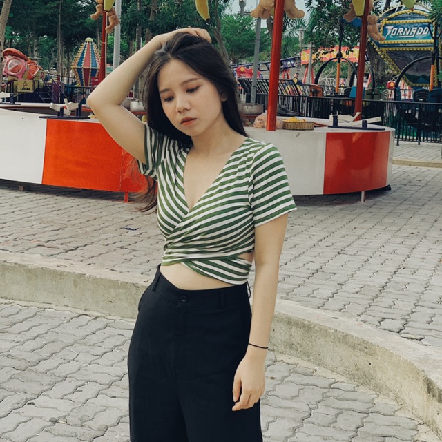 Croptop buộc nơ lưng