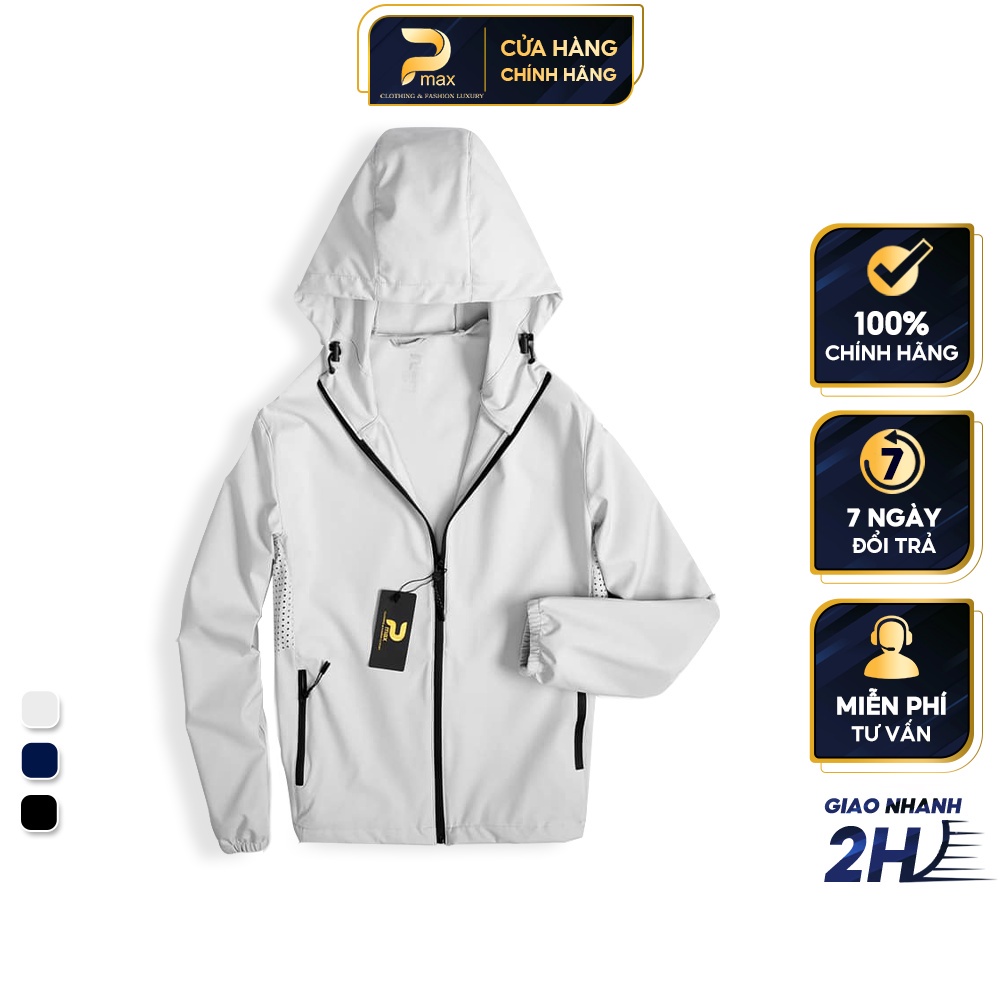 Áo gió chống nắng, bụi mịn nam nữ PMAX kiểu dáng unisex 1 lớp co dãn không thấm nước trẻ trung full hộp !