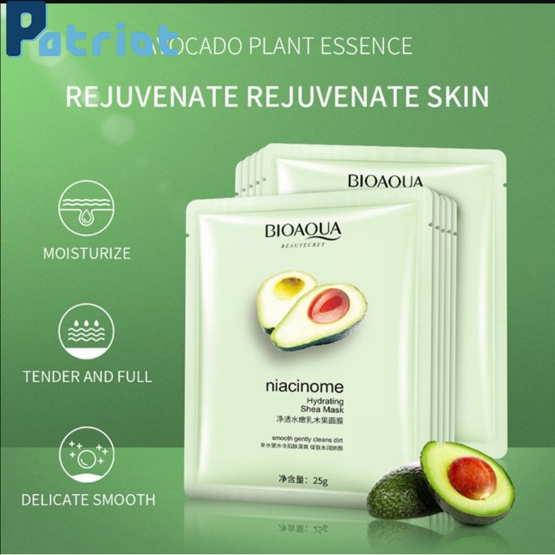 [Hàng mới về] Mặt nạ collagen chiết xuất từ bơ chống lão hóa dưỡng ẩm chăm sóc da mặt tiện dụng