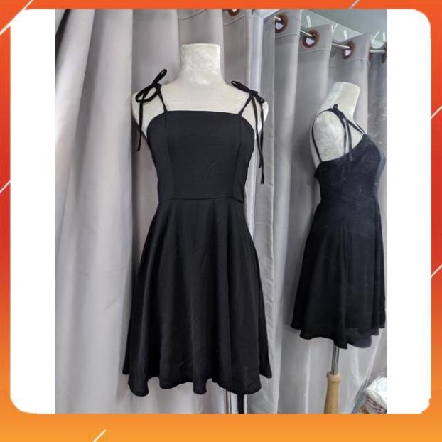 Đầm váy 2  dây sexy ôm  xoè gấu Đen  Trắng Chấm bi đen Chất liệu voan mịn- shop thời trang nữ xinh | BigBuy360 - bigbuy360.vn