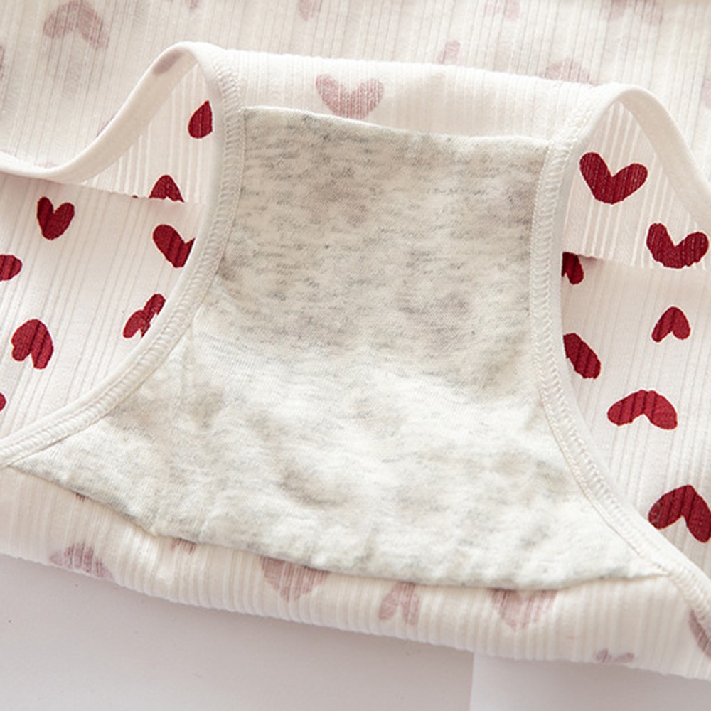 Quần Lót Cotton In Họa Tiết Trái Tim Đáng Yêu Cho Nữ