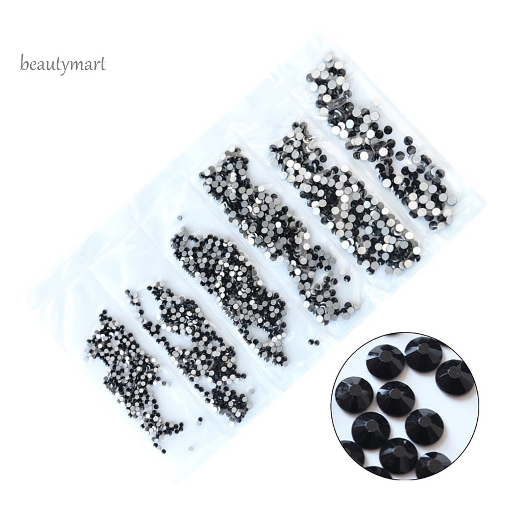 [Hàng mới về] Bộ 1600 hạt kim cương giả phẳng trang trí móng tay DIY