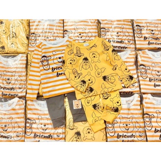 Combo 2 bộ gấu pooh dài tay chất cotton cho bé