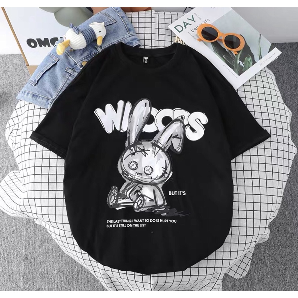 Áo Thun THỎ THÊ THẢM From Rộng Unisex Mềm Mịn Dày Dặn Hot Trend