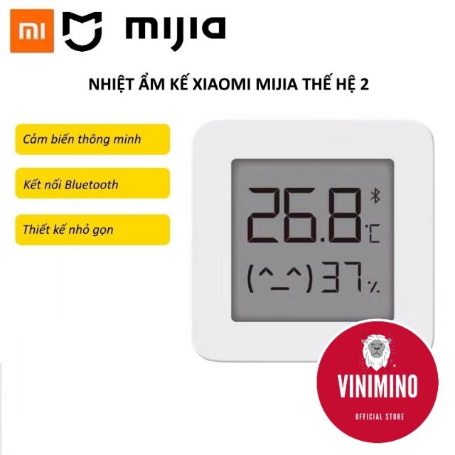 Đồng hồ đo nhiệt độ và độ ẩm Bluetooth Mijia 2 (Gen 2) - Kết nối Bluetooth / App Mi Home | Vinimino