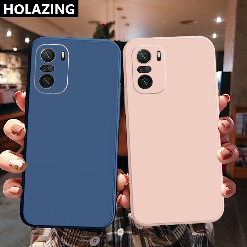 Ốp Điện Thoại Silicon Mềm Viền Vuông Cho Xiaomi Redmi Note 10 Pro 9S 9A POCO X3 NFC M3 Pro 5G