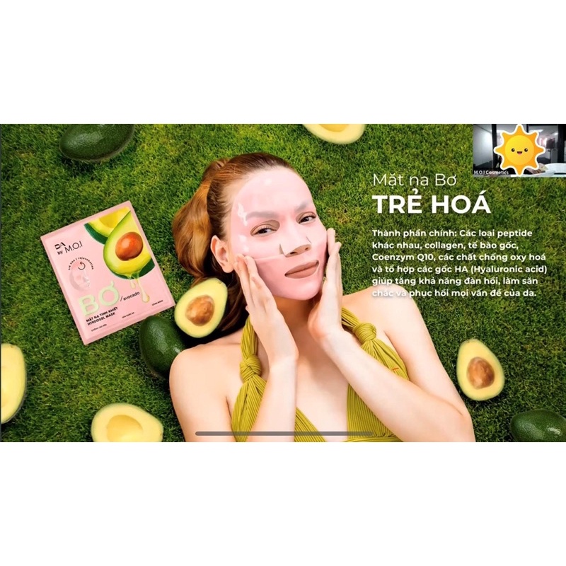 Mặt Nạ Bơ Tinh Khiết Hydrogel 10g HÀNG CHÍNH HÃNG MOI COSMETICS Hồ Ngọc Hà