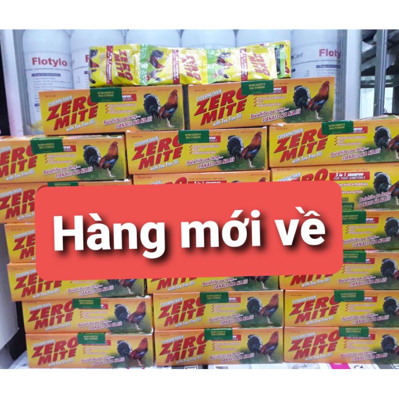 Zero Mite gói 10g. Xà bông tắm gà. Zeromite. Ecof 400.