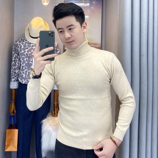 Áo Len Nam Cổ Lọ Form Hàn Cực Tôn Dáng, Các Màu Dễ Phối Đồ
