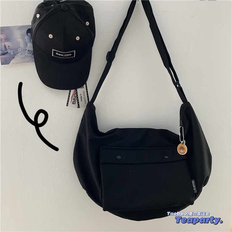 Túi đeo chéo vải thời trang unisex , túi vải mang đi học , đi chơi phong cách hàn quốc TV028