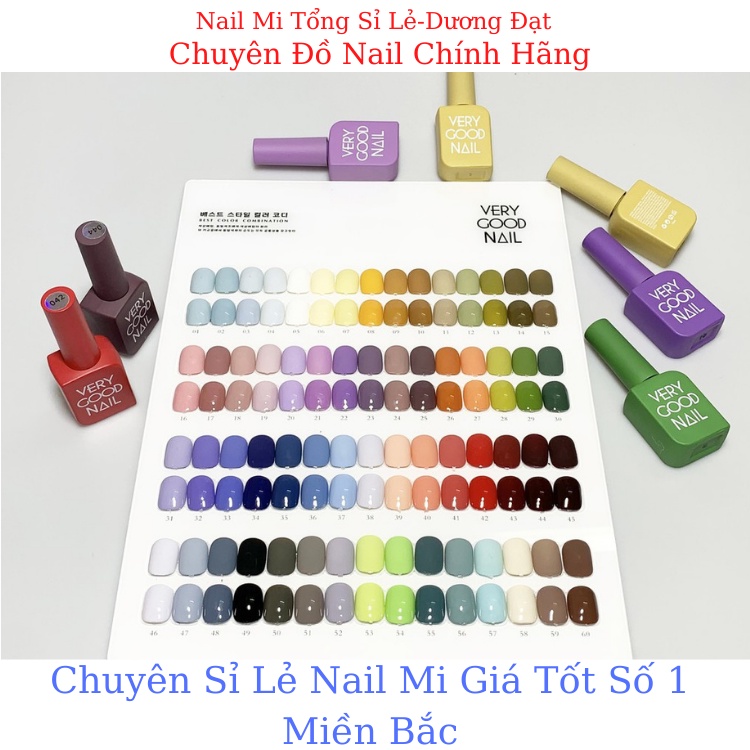 [GIÁ HỦY DIỆT]sét sơn gel very good nail 60 màu CHÍNH HÃNG ,tặng base top +bảng màu + box hàn-Nail Mi Tổng Sỉ Lẻ