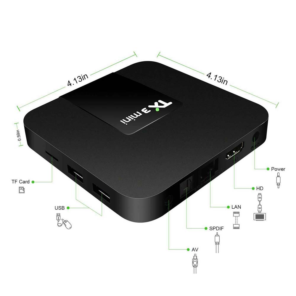 Đầu Thu Tv Box Thông Minh 1gb + 8gb 2gb + 16gb 4k Android 8.1 Hdmi Hd Và Phụ Kiện