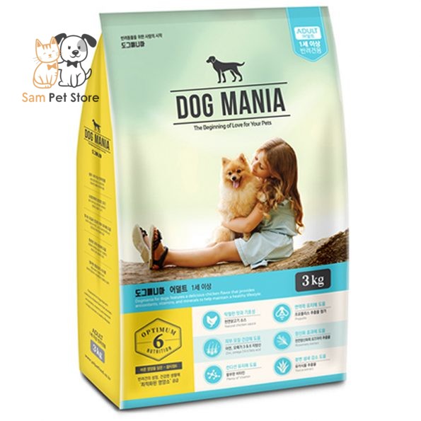 Thức ăn hạt cho chó Dog Mania Premium 3kg (Hàn Quốc)