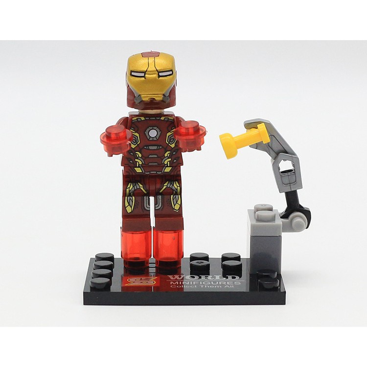 Set 8 mô hình nhân vật siêu anh hùng Marvel Iron Man Hulk Thor Sy271 trưng bày trang trí