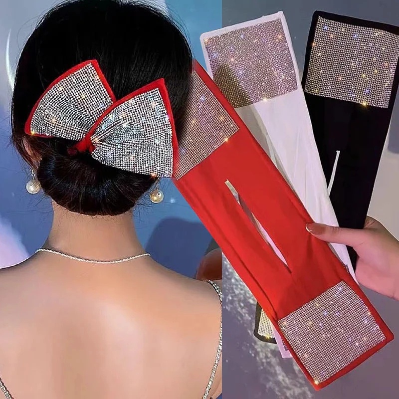 Dụng Cụ Búi Tóc Hình Bánh Donut / Kim Cương Giả Kiểu Pháp Cổ Điển Thời Trang DIY Cho Nữ